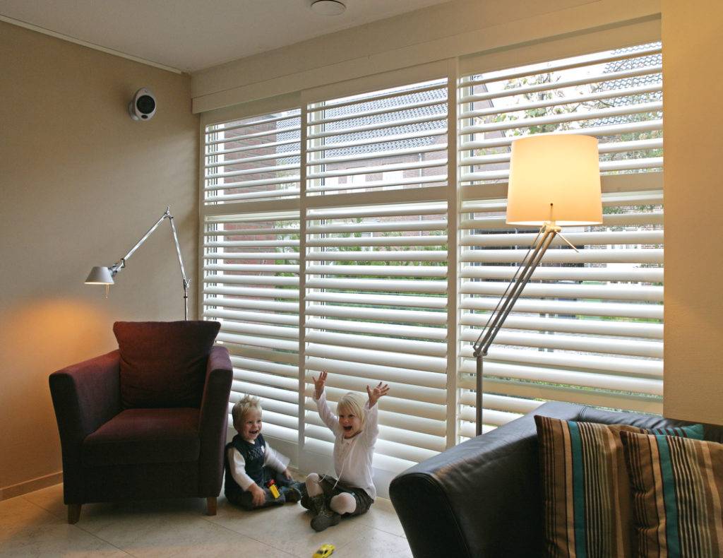 Full height White Shutters