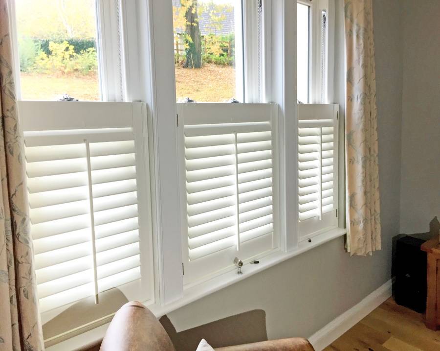 Cafe Style half shutters Fitted by the shutter company Newport