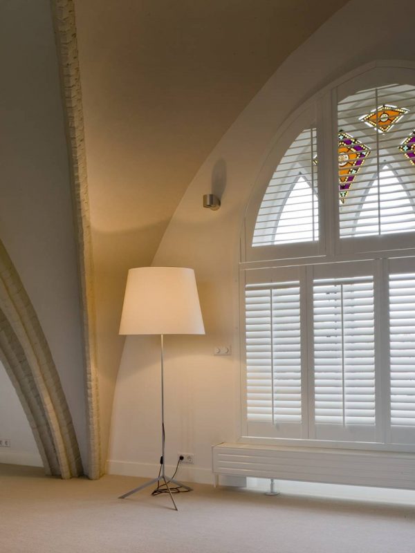 luxury Arche white church window shutters