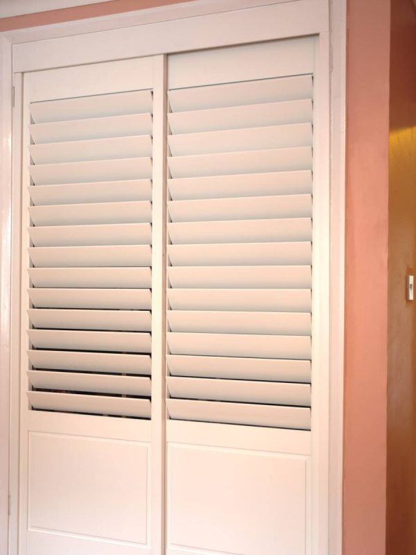 white door shutters inside house