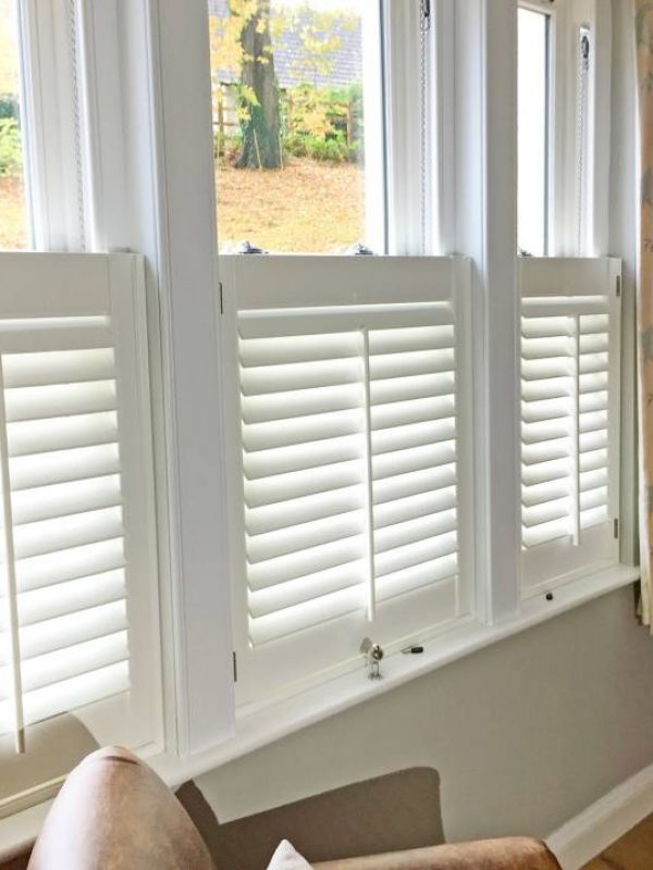 Cafe Style half shutters Fitted by the shutter company Newport
