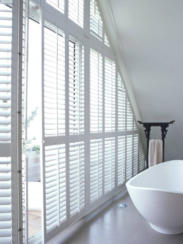white Special Shape window Shutters