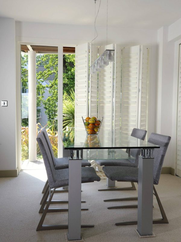 inside door shutter blinds dining room