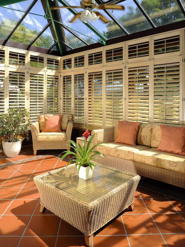 Full Conservatory Shutters Fitted by the shutter company Newport